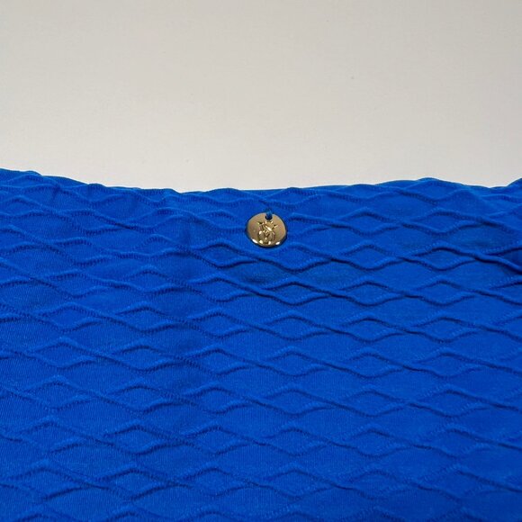 Victoria Secret Medium M Side Tie CHEEKY Bikini Bottom Textured Shocking Blue - Picture 5 of 6